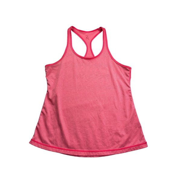 Z By Zella Womens Neon and Light Pink Striped Racerback Tank Top Size S - Picture 1 of 6